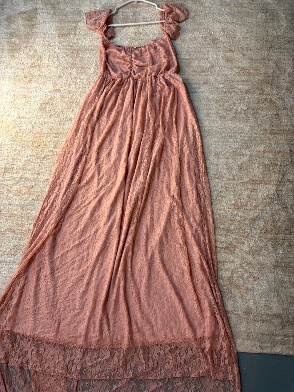 Amazon Rosewood Lace Maxi Dress
